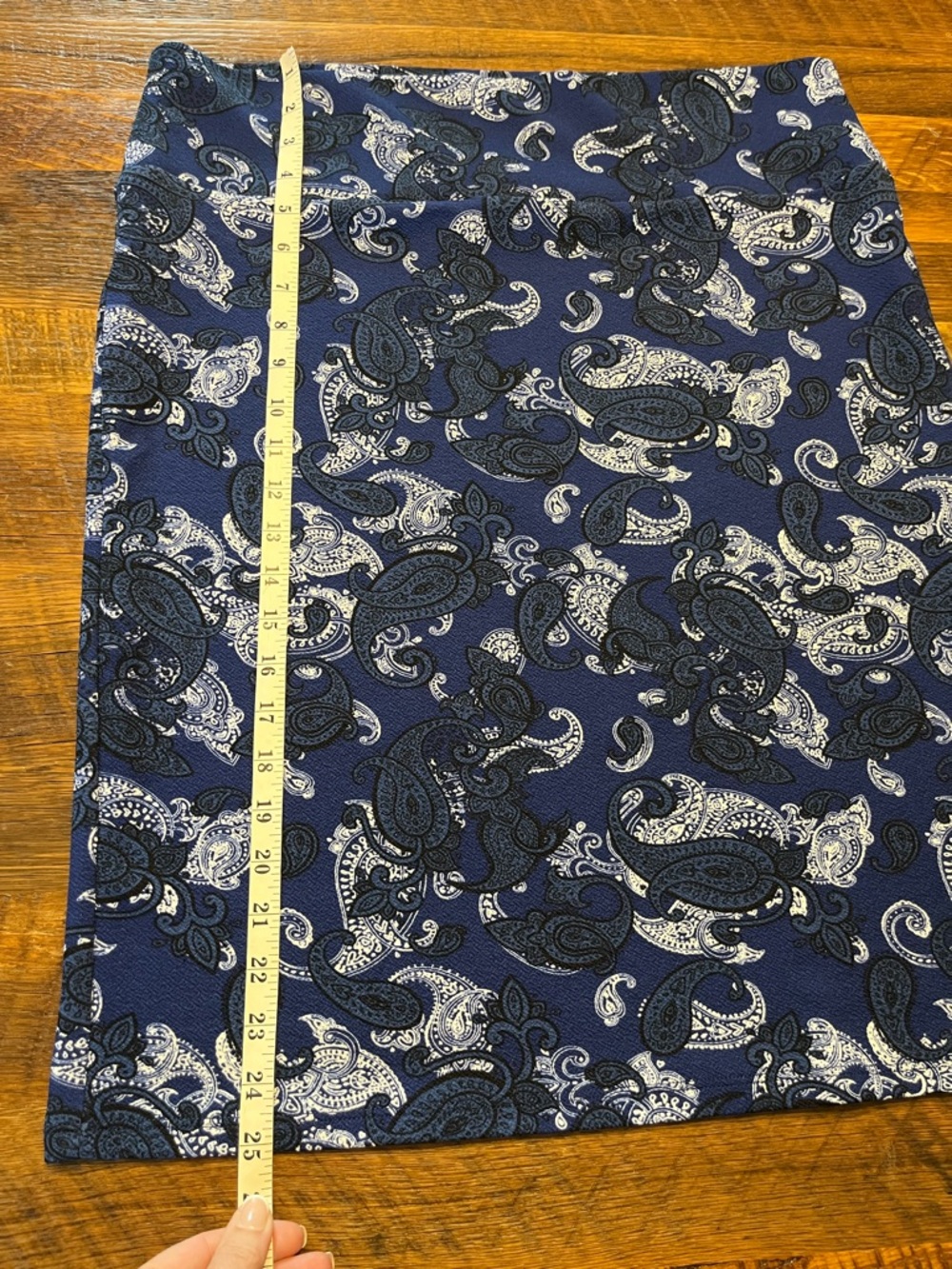 LuLaRoe blue paisley Cassie skirt - Picture 3 of 7